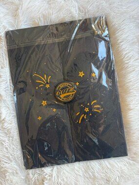 Happy 60th Birthday Guest Book Signature Book Black Gold Party Keepsake